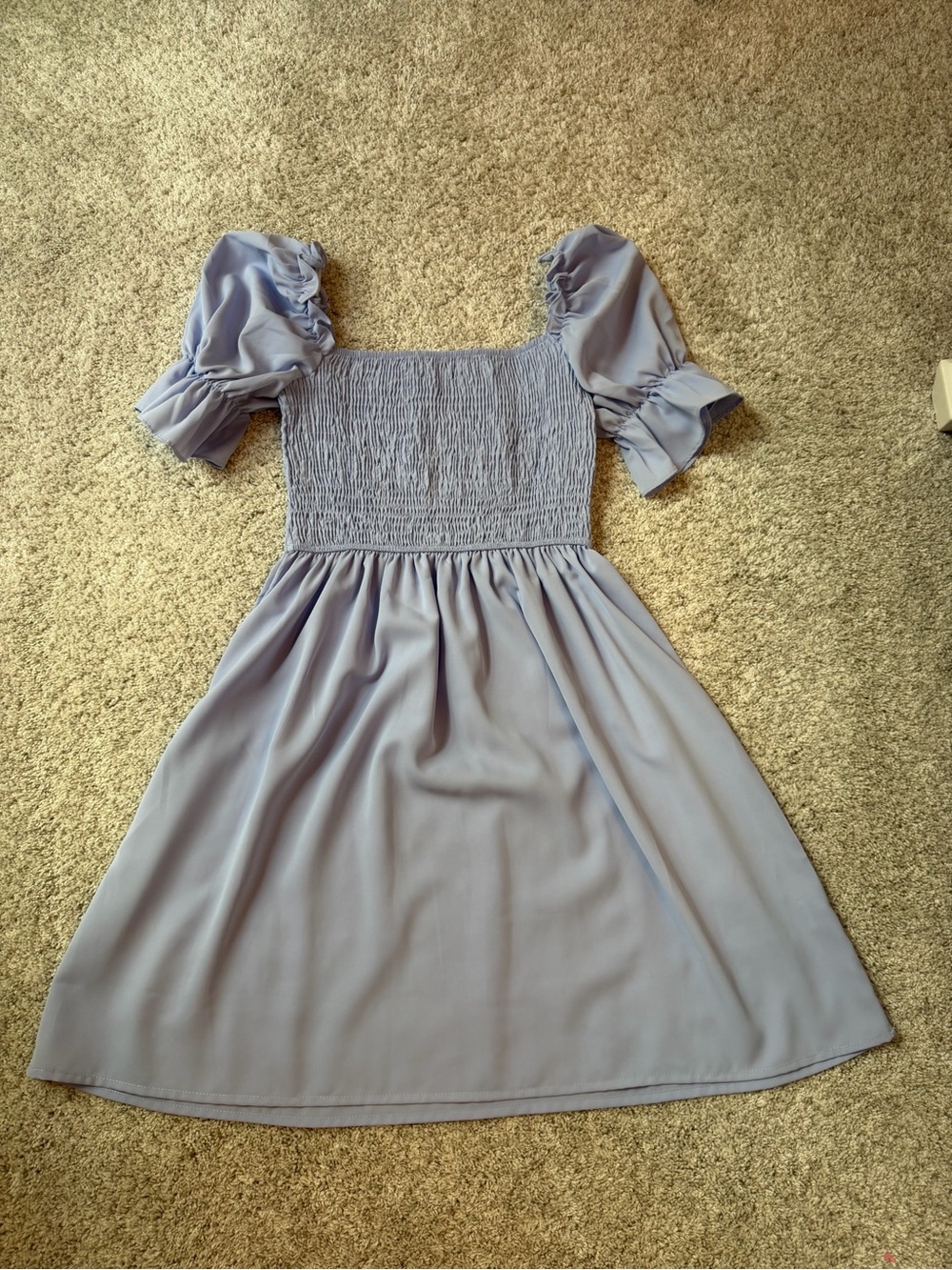 Lavender Puff Sleeve Dress